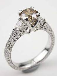 Vintage Style Diamond Engagement Ring Rg 3121i Jewelry Champagne Diamonds Engagement Diamond Engagement