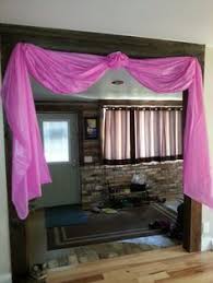Doorway Decoration For Princess Party Made From Plastic Table Covers Plastic Tablecloth Table Cloth Decorations Doorway Decor