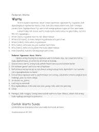 Contoh warta sunda pendek brainly co id pertanyaan tentang warta bahasa sunda, contoh warta sunda pendek duo ustadz wahabi khalid dan reza basalamah diberi sumber : Warta Sunda