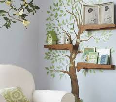 Moderne Wandbilder Im Wohnzimmer Holzregale Wandbild Mit Einem Baum Kinder Zimmer Babyzimmer Deko Kinderzimmer