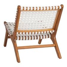White Strap Girona Outdoor Accent Chair World Market Accent Chair Set Chair Set Chair