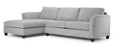 Everett 2-Piece Sectional with Left-Facing Chaise - Grey Leons