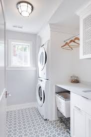 Stylish modern bathroom with white oval bathtub. 75 Beautiful Transitional White Laundry Room Pictures Ideas July 2021 Houzz