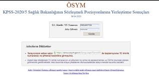 Sınıfı (9) derece 1 adet memur kadrosu i̇çin sözlü sınava girmeye hak kazanan adayların listesi Saglik Bakanligi Tercih Sonuclari Osym Giris Ekrani