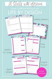 Printable Planner Tropical Essential Planner Includes Goal Etsy Planner Essential Printable Planner Weekly Planner Design