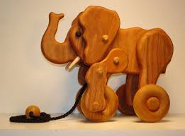 Animated Wooden Elephant Pull Toy Wooden Elephant Wooden Toys Plans Wooden Toys