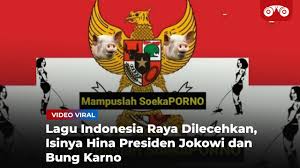 Di youtube, lagi sudah meraih 107 juta viewers. Video Viral Lagu Indonesia Raya Dilecehkan Isinya Hina Presiden Jokowi Dan Bung Karno Telisik Id