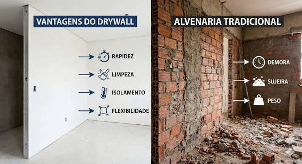 drywall x alvenaria