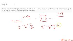 Thus, the focal length of a concave mirror can be estimated by obtaining a real image of a distant object at its focus. A Concave Lens Has Focal Length Of 15 Cm At What Distance Should An Object From The Lens Be Pla Youtube