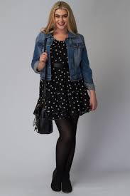 Black And White Polka Dot Dress With Black Tights Pin En Style Grace