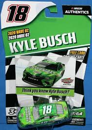 Authentic nascar 1:64 diecasts are at the official nascar store. Nascar Authentic Diecast 2020 Wave 2 Kyle Busch Interstate Batteries 1 64 Hotwheels Toyota Nascar Diecast Diecast Nascar