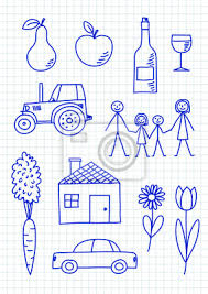 Desenhos Em Papel Quadriculado Adesivos Para A Parede Copo De Vinho Pai Filha Myloview Com Br