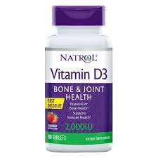 Along with regular exercise, certain nutrients may be beneficial in relieving arthritic pain and supporting healthy bones and joints. Natrol Vitamin D3 Bone Joint Health Strawberry Fast Dissolve