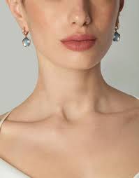 Cercei Pasquale Bruni Petit Joli aur 18 kt rotunzi cu diamante si onix cu  piatra lunii 16597R