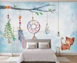 Colorful wallpaper for kids room designs from wall candy arts src. Pretty Feather Wall Sticker Removable Wall Stickers Wallpaper Kids Room Nature Home Decor Decor Decals Stickers Vinyl Art