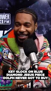 #KeyGlock shares the story behind his blue diamond Jesus piece—one  #YoungDolph had picked out before he passed. Glock made sure it still got  copped in his honor., 📸 @atribecalledhiphop