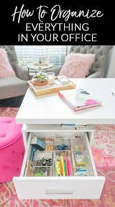 Organizing An Office Can Be Overwhelming But These Tips Tricks And Examples Will Get Your Office Organization Tips Home Organization Hacks Organization Hacks