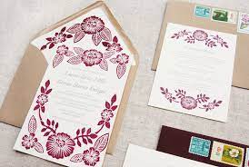 Lauren Arman S Floral Block Printed Wedding Invitations Printing Wedding Invitations Cheap Wedding Invitations Invitation Card Printing