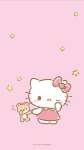 Cute pink wallpaper for mobile phone. Hello Kitty Wallpaper Hello Kitty Hello Kitty Anak Kucing