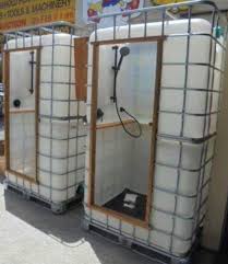 Ibc Container Shower Unit Genius Outdoor Shower Outdoor Bathrooms Diy Furniture