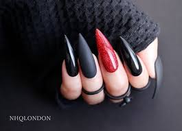 Are there any red and black nail designs? Darkside Collection Nhq London