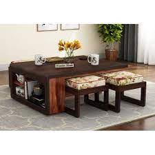 Simple wooden center table for living room. 47 Wooden Center Table Designs Latest Coffee Table Ideas Online In India