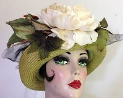Frank Palma Vintage Lady's Hat With Bird 1940's Era