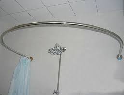 Stainless Steel Curved Shower Rod Circular U Shaped Shower Curtain Rod U Shaped L Shaped Shower Curta Shower Curtain Rods Round Shower Curtain Rod Shower Rod