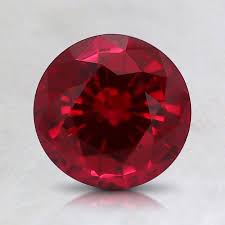 7mm Round Lab Created Ruby In 2020 Ruby Gemstone Colors Red Gemstones