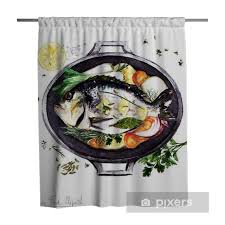 Download high quality cooked fish clip art from our collection of 66000000 clip art graphics. Watercolor Food Clipart Fish In A Cooking Pot Shower Curtain Pixers We Live To Change