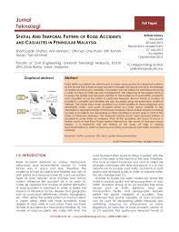 This category is located at category:road incidents in malaysia. Pdf Spatial And Temporal Pattern Of Road Accidents And Casualties In Peninsular Malaysia