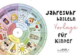 Wenn buch vorlagen pdf : Jahresuhr Basteln Fur Kinder Vorlage Und Kleines Lapbook Pdf Jahreskreis Kindergarten