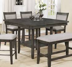 Taupe gray solid wood 48 in. Small Square Wood Table Dark Gray Counter Height Dining Room Tables Counter Height Dining Table Grey Dining Tables