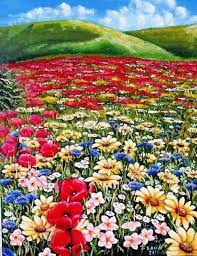 Le immagini arrivano senza telaio in imballaggi di cartone sicuri. Fiori Di Campo Painting By Daniela Paun Artmajeur