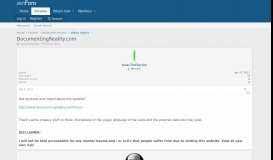 Please note, the videos in this forum are gory, so be warned. Documenting Reality Login And Password Page