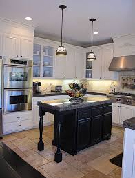 Contemporary kitchen black and white printed backsplash. Small Black And White Kitchen Ideas Novocom Top