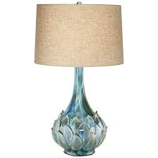 Possini Euro Kenya Blue Green Ceramic Table Lamp 7d486 Lamps Plus In 2020 Art Glass Table Lamp Ceramic Table Lamps Glass Table Lamp