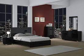 Not only bedroom sets queen black, you could also find another pics such as 5 piece queen bedroom sets, queen size bedroom sets, traditional bedroom sets modern rustic bedroom western comforter sets queen. Buy Global United Aria Queen Storage Bedroom Set 3 Pcs In Black Lacquer Online
