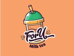 Foru Milk Tea Logo By Brandall Agency Tea Logo Tea Design Drinks Logo