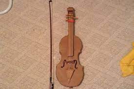 So i decided that i would make something for it. How To Make A Cardboard Instrument Diy Violin Diy Instrument Diy Cardboard