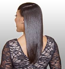 The ends of the hair are usually curled with the flat iron as well. Angie Shair Salon Silk Press Class