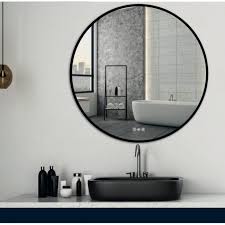 Maybe you would like to learn more about one of these? Miroir Rond Cadre Noir Led 90 Cm Variateur De Lumiere Atelier Leroy Merlin