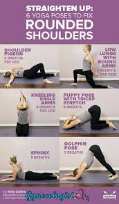 Straighten Up 6 Poses To Reverse Rounded Shoulders Posture Exercises Yoga Fitness Easy Yoga Workouts