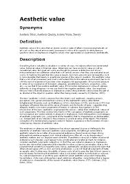 Beauty is not the only feature in mathematics . Doc Aesthetic Value Aaron Meskin Academia Edu