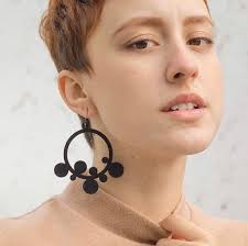 Recycled Rubber Earrings Lightweight Earrings Contemporary Jewelry Unusual  Jewellery Sustainable Jewellery Xmas Gift Gift for Her