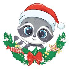 Christmas wreath on a white background, copy space, top view. Christmas Wreath With Baby Animal Clipart Png Eps Jpeg Etsy Dibujo De Navidad Guarderia De Animales Dibujos Animados Navidenos