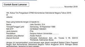 Jun 12, 2021 · link download format surat lamaran cpns 2021 badan intelijen negara (bin), rincian formasi, dan syarat dokumen 14 juli 2021, 12:10 wib rincian formasi cpns 2021 badan intelijen negara (bin) lulusan sma, d3, s1, s2, lengkap syarat dan cara daftar Contoh Surat Lamaran Cpns Tahun 2021 Persiapan Dokumen Daftar Cpns Mulai Akhir Mei 2021 Klik Sscasn Halaman All Tribun Pontianak