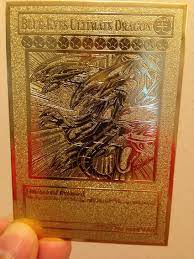 Custom card sleeves now available! English Yugioh Blue Eyes Ultimate Dragon Custom Limited Golden Metal Cards New Yugioh Ultimate Dragon Yugioh Collection