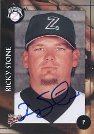 2001 New Orleans Zephyrs RICKY STONE Signed Card autograph AUTO DODGERS  ASTROS