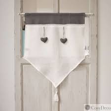 Rideau Brise Bise Coeur Gris Ambiance Romantique En Vente En Ligne Rideaux Brise Bise Rideaux Et Petit Rideau